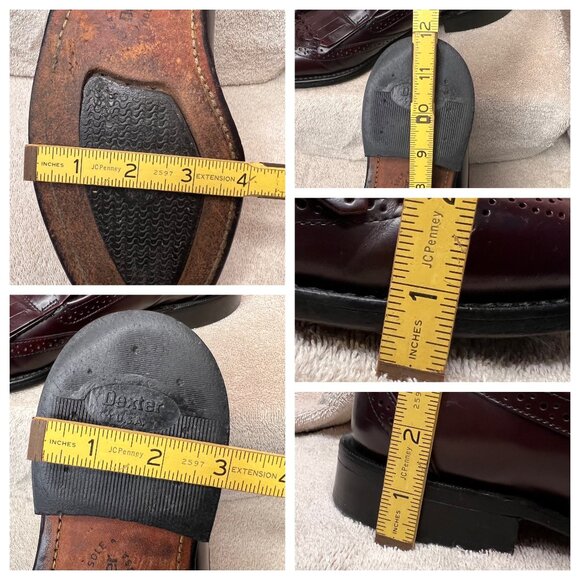 VTG Dexter Burgundy Tassel Loafers 8.5M Wingtip Brogue Leather Dress USA Comfort - Picture 15 of 16